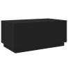 Mesa de centro com luzes LED 90x50x40 cm preto 3