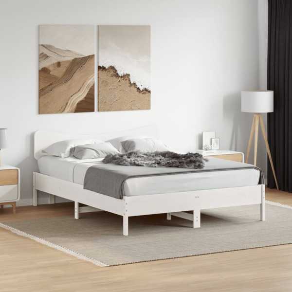 Cabecero de cama madera maciza de pino blanco 150 cm M 3