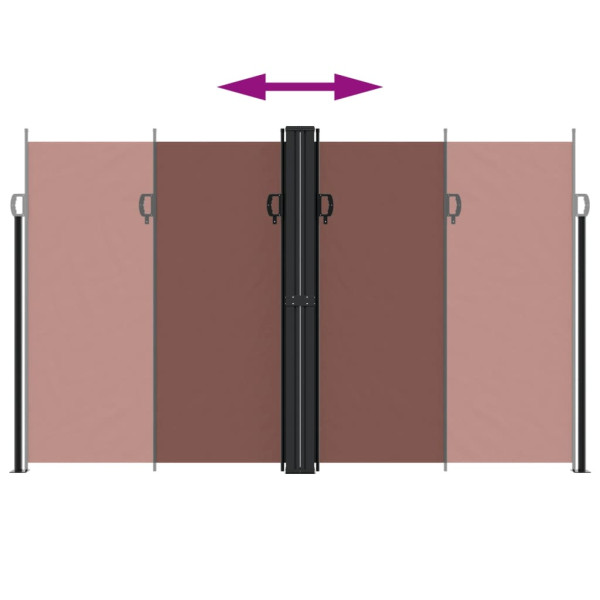 Toldo lateral retrátil 200x1000 cm castanho M 5
