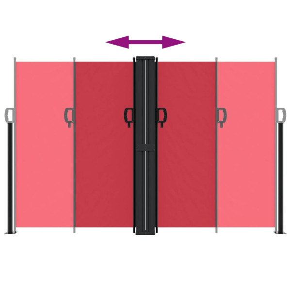 Toldo lateral retráctil rojo 160x1000 cm M 5