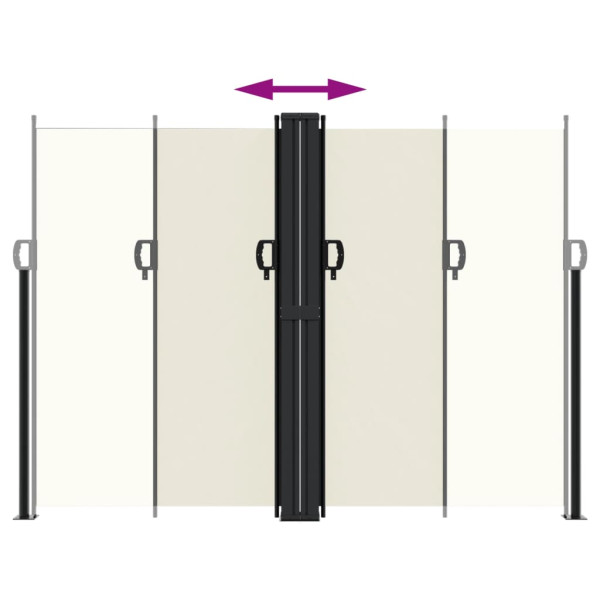 Toldo lateral retráctil crema 180x1000 cm M 5