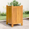 Jardinera con forro madera maciza de acacia 31x31x50 cm 1