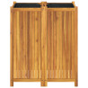 Jardinera con forro madera maciza de acacia 84x42x100 cm 4