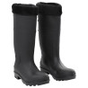 Botas de agua con calcetines extraíbles negro número 39 PVC 1