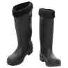 Botas de agua con calcetines extraíbles negro número 39 PVC 2