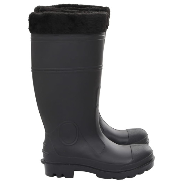 Botas de agua con calcetines extraíbles negro número 39 PVC M 4