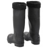 Botas de agua con calcetines extraíbles negro número 39 PVC 5