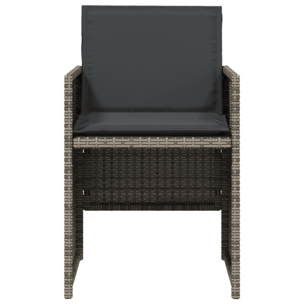 Sillones de jardín con cojines 4 uds ratán sintético gris M 5