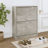Mueble zapatero madera contrachapada gris hormigón 63x24x81cm 1