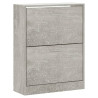 Mueble zapatero madera contrachapada gris hormigón 63x24x81cm 3