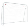 Baliza de futebol com rede 214x75x152 cm aço/poliéster branco 2