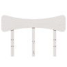 Cabeceira 135 cm madeira de pinho maciça branco 4