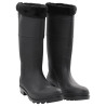 Botas de agua con calcetines extraíbles negro número 46 PVC 1