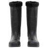 Galochas com meias removíveis tamanho 46 PVC preto 3