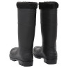 Botas de agua con calcetines extraíbles negro número 46 PVC 5
