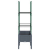 Jardinera con enrejado PP gris 80x40x142.5 cm 4