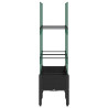 Jardinera con enrejado PP negro 80x40x142.5 cm 4