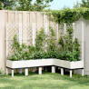 Vaso/floreira de jardim c/ treliça 160x120x142 cm PP branco 1