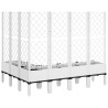 Jardinera con enrejado PP blanco 160x120x142 cm 5