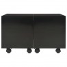 Mesa de centro de aglomerado negro brillante 60x60x35 cm 3