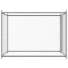 Jaula de perros con puerta acero galvanizado gris 2x2x1.5 m 5