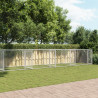 Jaula de perros con puertas acero galvanizado gris 12x2x1.5 m 3
