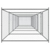 Jaula de perros con puertas acero galvanizado gris 12x2x1.5 m 5