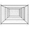 Jaula para cão com portas 8x2x1.5 m aço galvanizado cinzento 5