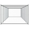 Jaula para cão com porta 12x2x1.5 m aço galvanizado cinzento 5
