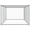 Jaula de perros con puerta acero galvanizado gris 6x2x1.5 m 5