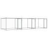 Jaula para cão com portas 6x2x1.5 m aço galvanizado cinzento 2