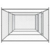Jaula de perros con puertas acero galvanizado gris 6x2x1.5 m 5