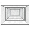 Jaula para cão com portas 10x2x1.5 m aço galvanizado cinzento 5