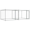 Jaula para cão com portas 4x2x1.5 m aço galvanizado cinzento 2