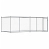 Jaula de perros con puerta acero galvanizado gris 4x2x1.5 m 2