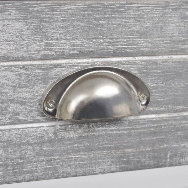 Mesa-de-cabeceira 38x28x45 cm madeira paulownia cinzento/branco M 3