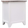 Mesa de cabeceira 38x28x45 cm madeira paulownia castanho/branco 4