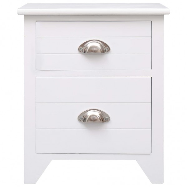Mesa-de-cabeceira 38x28x45 cm madeira paulownia branco M 2