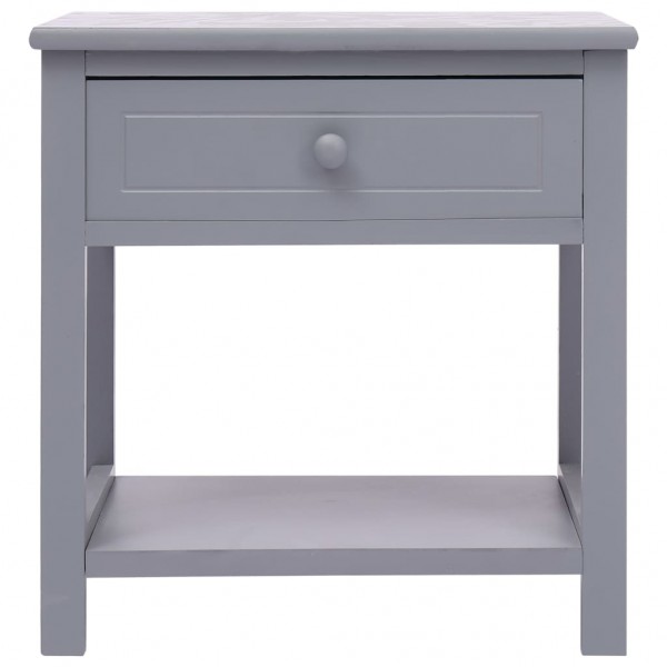 Mesa-de-cabeceira 40x29x42 cm madeira paulownia cinzento M 3