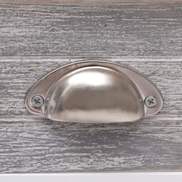 Mesa auxiliar madera de Paulownia gris 40x40x40 cm M 4