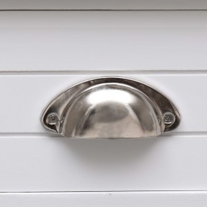 Mesa auxiliar madera de Paulownia blanco 40x40x40 cm H