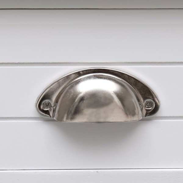 Mesa auxiliar madera de Paulownia blanco 40x40x40 cm M 2