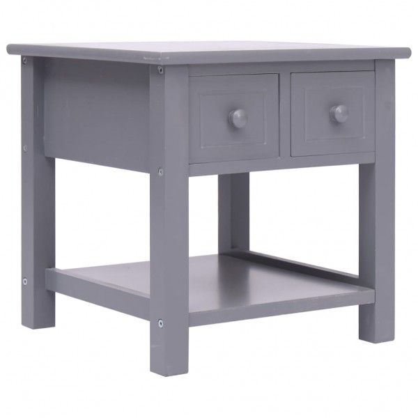Mesa auxiliar madera de Paulownia gris 40x40x40 cm D