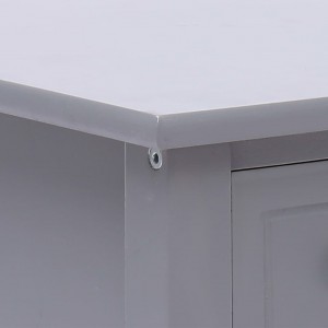 Mesa auxiliar madera de Paulownia gris 40x40x40 cm H