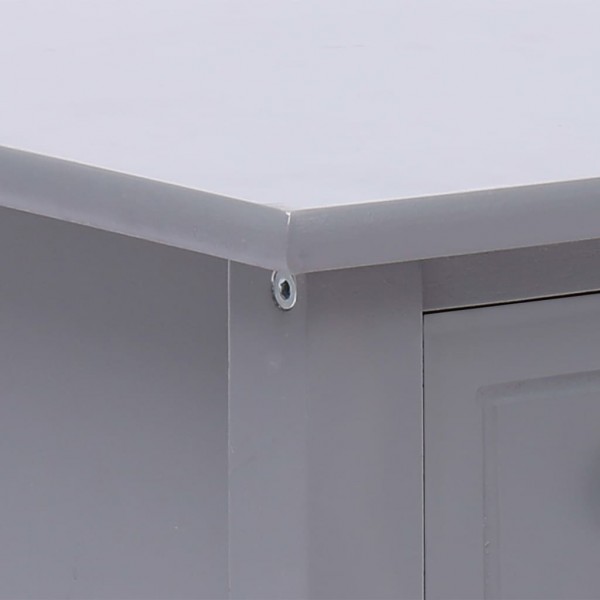 Mesa auxiliar madera de Paulownia gris 40x40x40 cm M 2