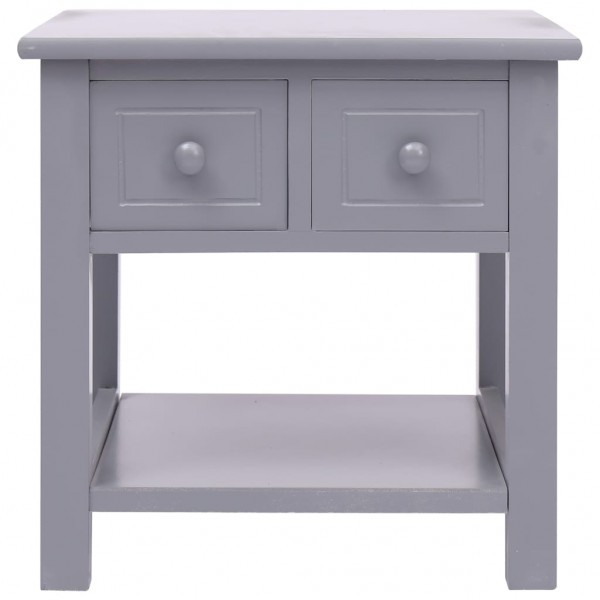 Mesa auxiliar madera de Paulownia gris 40x40x40 cm M 5