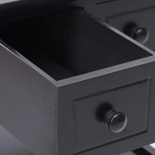 Mesa auxiliar madera de Paulownia negro 40x40x40 cm M 2