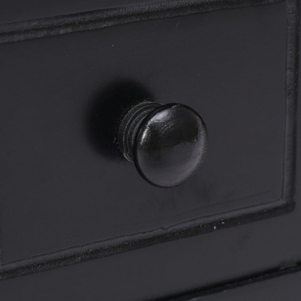 Mesa de apoio 40x40x40 cm madeira de paulownia preto M 3