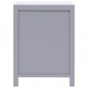 Mesita de noche madera de Paulownia gris 38x28x52 cm 5