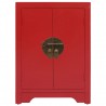 Mesita de noche madera de Paulownia rojo 38x28x52 cm 3